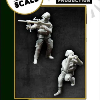 בקנה מידה 1/35 שרף להבין צעצועים ערכת דגם צבאי מודרני לנו סופ Sinper צוות פסל מיניאטורי 2 דמויות לא מורכב ולא צבוע
