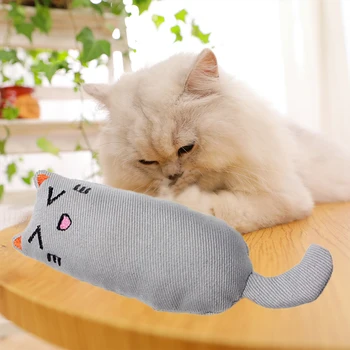 פופולרי גבוהה Quanlity חתול צעצוע חמוד אינטראקטיבי מפואר חיות מחמד חריקת שיניים נפית החתולים צעצועים ציפורניים הבוהן נשיכת חתול מנטה לועס צעצוע