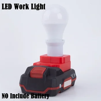 LED פנס העבודה אלחוטי נייד הנורה E27 על Lidl פארקסייד 20V Li-ion סוללה המנורה פנימי וחיצוני אור
